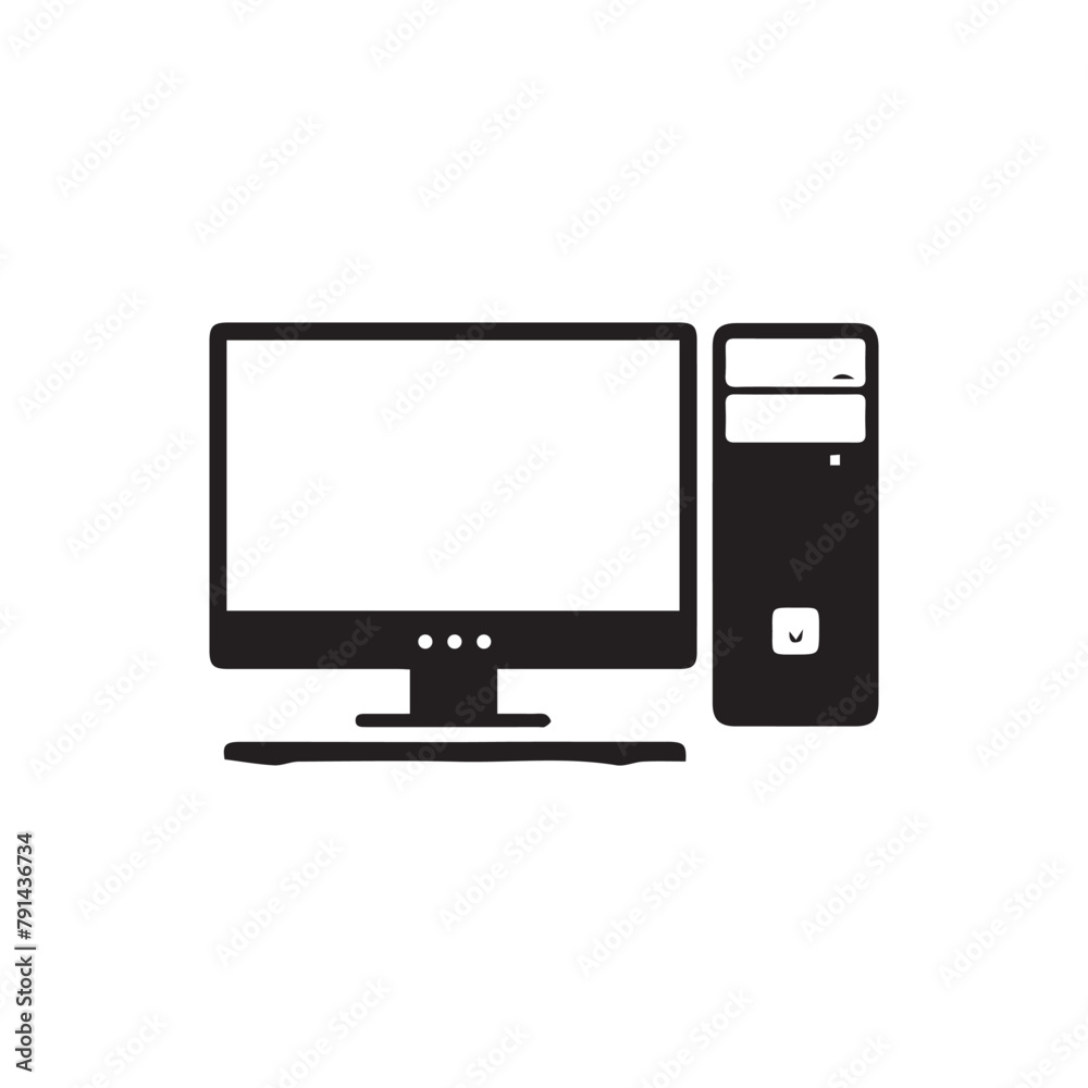 computer monitor and computer computer monitor and computer
