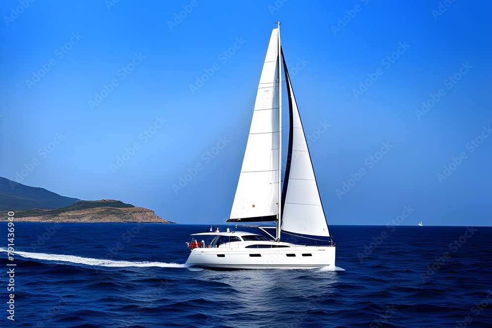 Naklejka premium yacht, Sailing