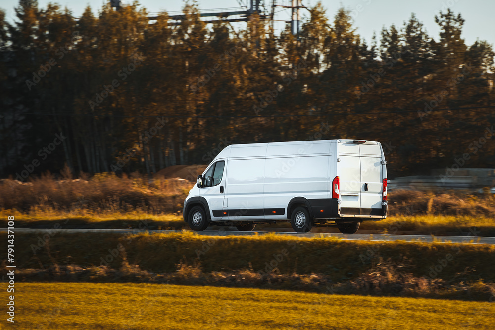 Fast Shipping: Delivery Van of Logistic Company Serving Customers. Fast Shipping: Delivery Van of Logistic Company Serving Customers.