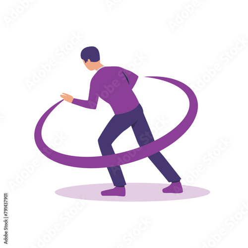 person exercising with dumbbells