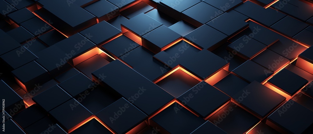 Minimalist dark 3D lattice background with a tech feel Minimalist dark 3D lattice background with a tech feel