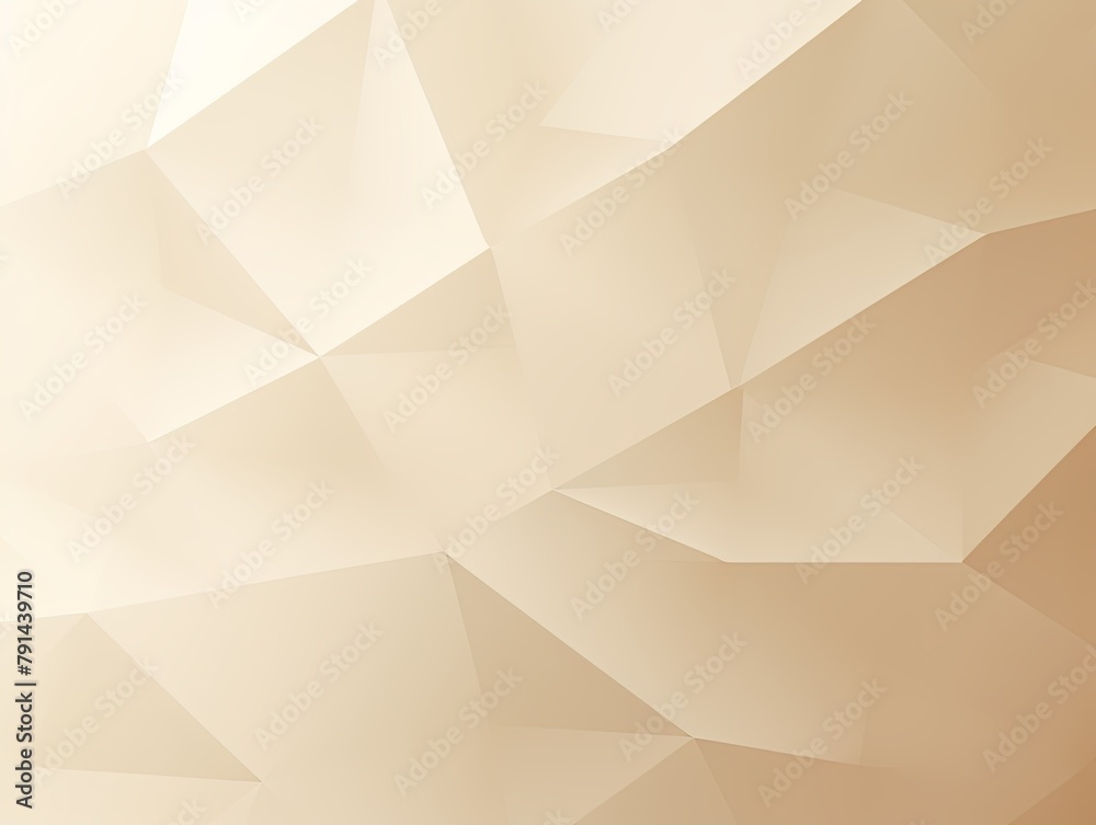 Beige abstract background with low poly design, vector illustration in the style of beige color palette with copy space for photo text or product, blank empty copyspace  - obrazy, fototapety, plakaty 