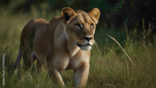 femail lion in jungle