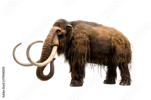 Prehistoric Mammoth isolated on transparent background photo