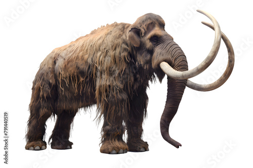 Prehistoric Mammoth isolated on transparent background