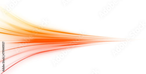Racing cars dynamic flash effects city road with long exposure night ligh. Laser beams luminous abstract sparkling isolated on a transparent background.