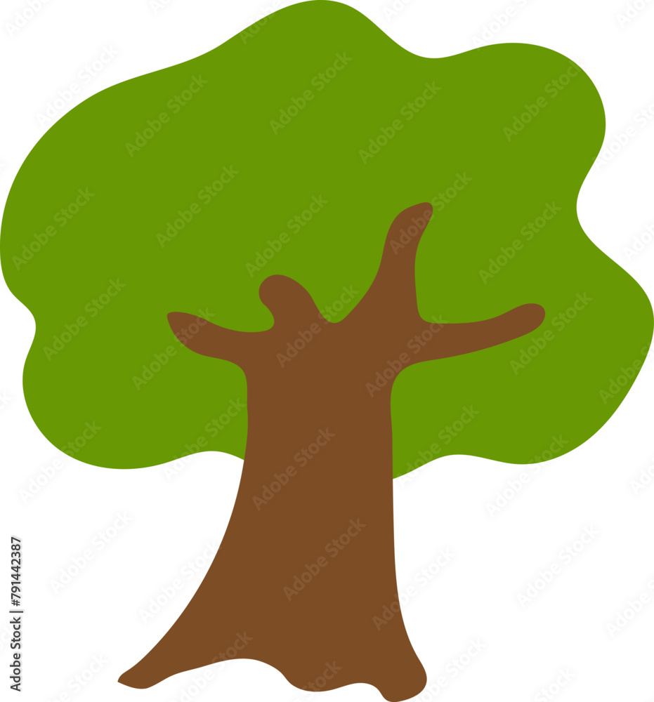 illustration of a tree in a circle illustration of a tree in a circle