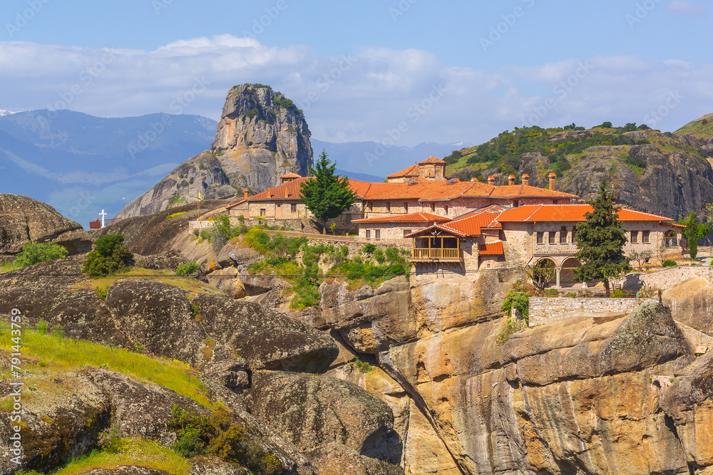 Agios Stefanos St Stefan Monastery on Meteora cliff, Greece
