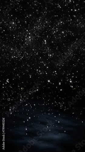 Black glitter texture background with dark shadows  glowing stars  and subtle sparkles with copy space for photo text or product  blank empty copyspace 