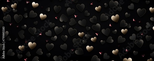 black hearts pattern scattered across the surface, creating an adorable and festive background for Valentine's Day or Mothers day on a Beige backdrop. The artwork is in the style of a traditional Chin