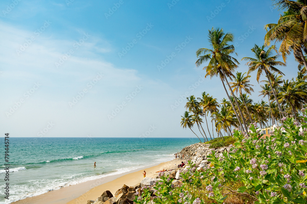 Varkala beach in Kerala, India	