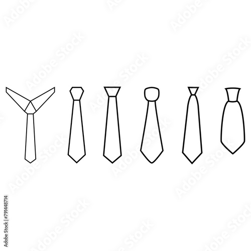 Tie icon vector set. Necktie illustration sign collection. Cravat symbol or logo.