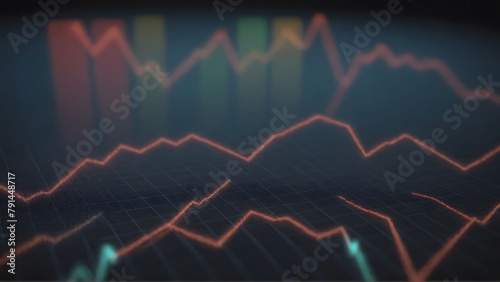 chart futuristic growth pattern , trading stocks