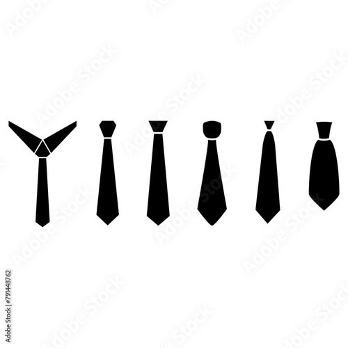 Tie icon vector set. Necktie illustration sign collection. Cravat symbol or logo.