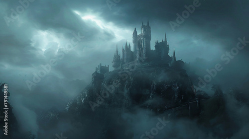 Distant fantasy castle