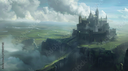 Distant fantasy castle