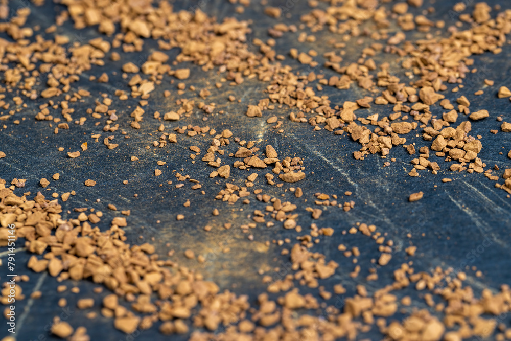 brown pieces of instant coffee for making a coffee drink brown pieces of instant coffee for making a coffee drink