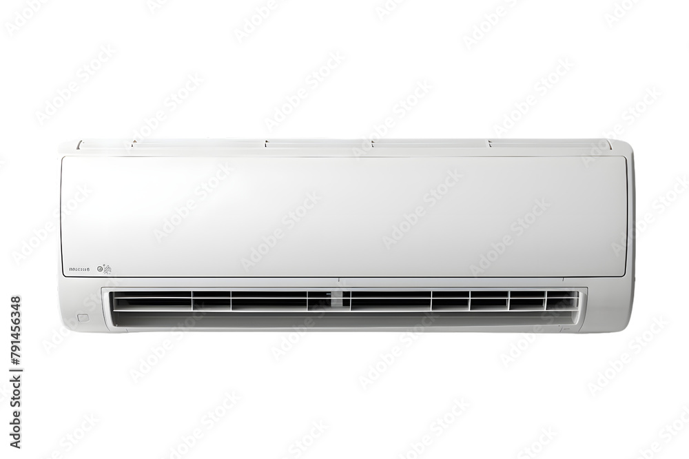 White air conditioner isolated on transparent background White air conditioner isolated on transparent background