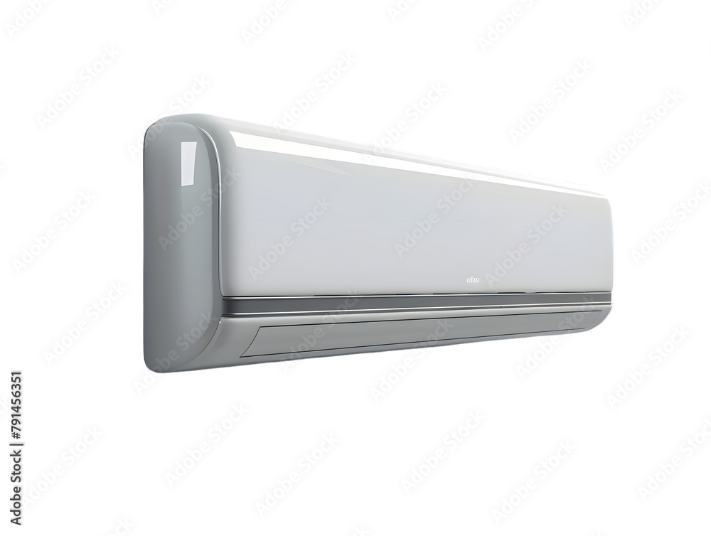Fototapeta premium White air conditioner isolated on transparent background