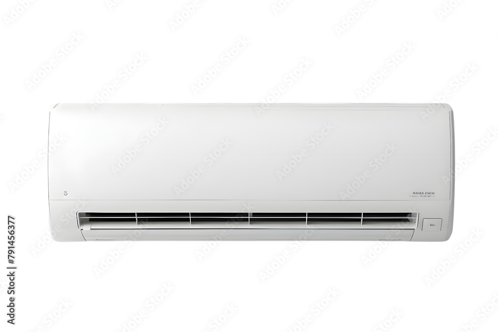 White air conditioner isolated on transparent background White air conditioner isolated on transparent background