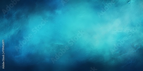 Cyan and blue colors abstract gradient background in the style of, grainy texture, blurred, banner design, dark color backgrounds, beautiful with copy space for photo text or product, blank empty copy