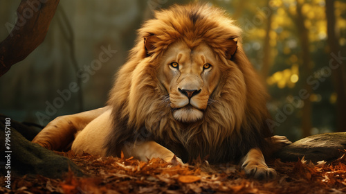 portrait of a lion © qaiser