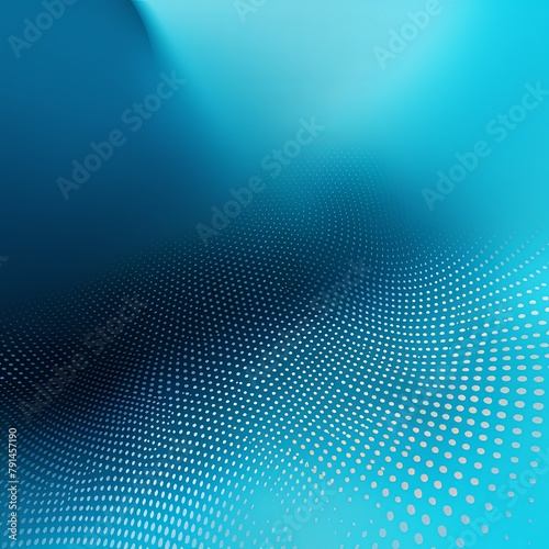 Cyan background with a gradient and halftone pattern of dots. High resolution vector illustration in the style of professional photography. High definition and high detail with high quality and high c