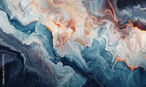 Abstract marble mural wallpaper, Generative AI