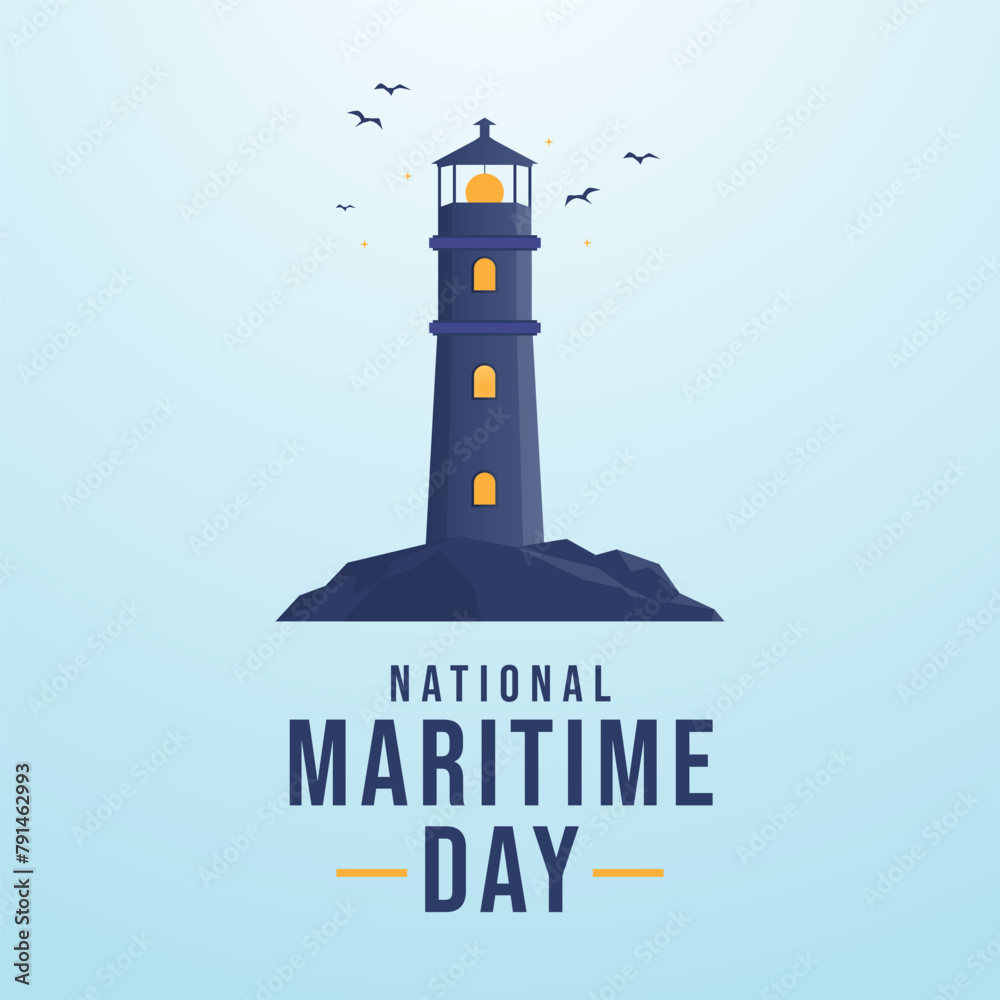 vector graphic of National Maritime Day ideal for National Maritime Day celebration. vector graphic of National Maritime Day ideal for National Maritime Day celebration.