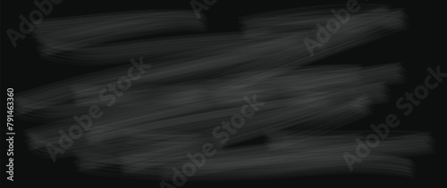 Black chalk board with white streaks. Horizontal vector illustration .