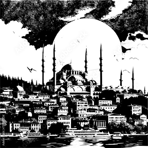 Poster Illustration of Istanbul, Capturing the Essence