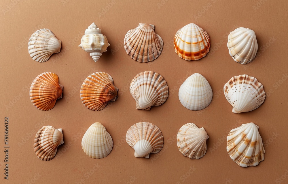 Seashells as background