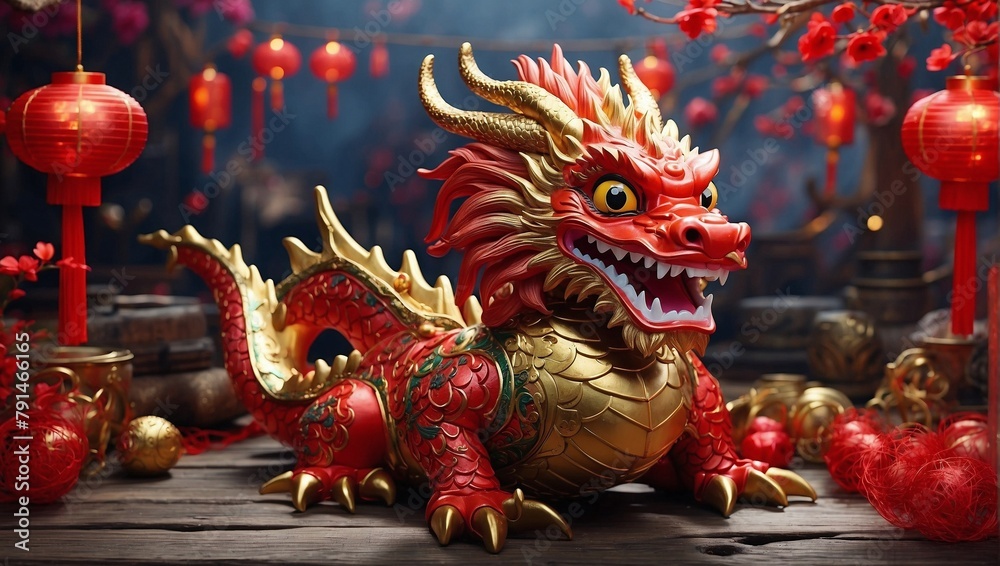 dragon toy for children in chinese new year