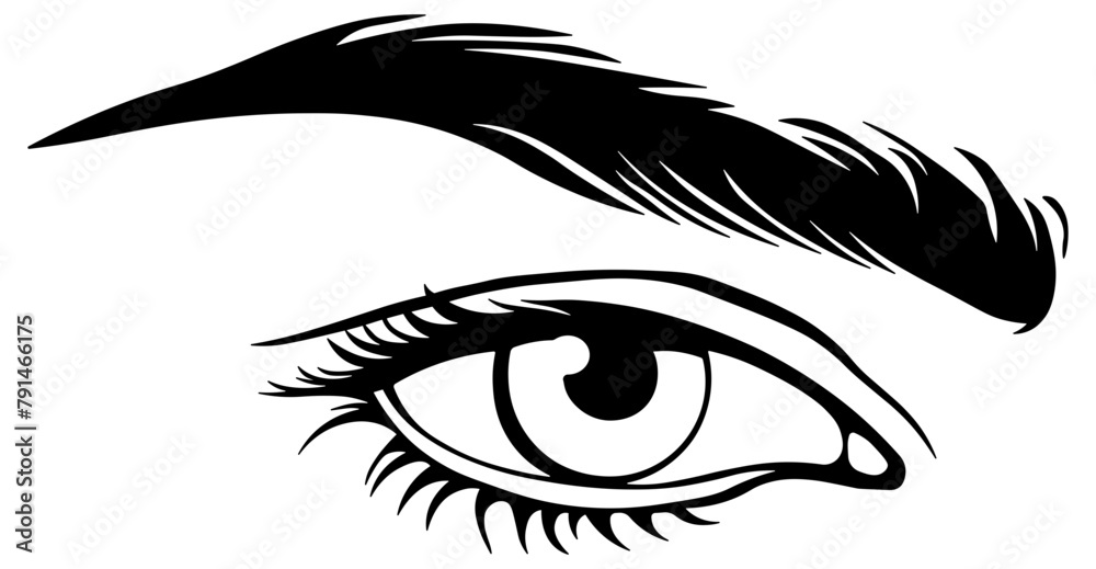 black silhouette of eyes with eyebrows black silhouette of eyes with eyebrows