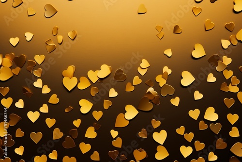 gold hearts pattern scattered across the surface, creating an adorable and festive background for Valentine's Day or Mothers day on a Beige backdrop. The artwork is in the style of a traditional Chin