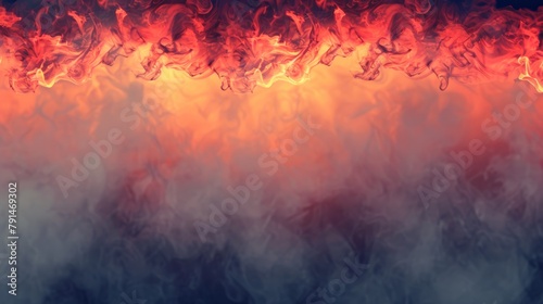 Banner template with transparent smoke in an abstract style