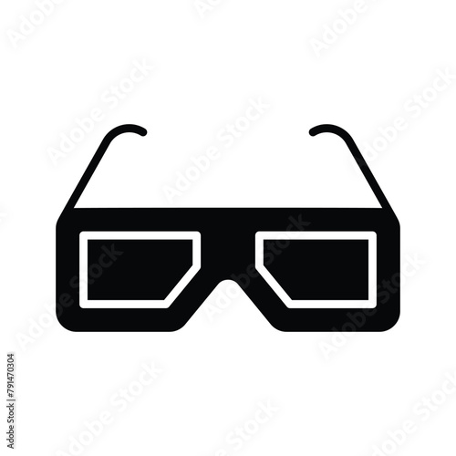 3d Glasses vector icon