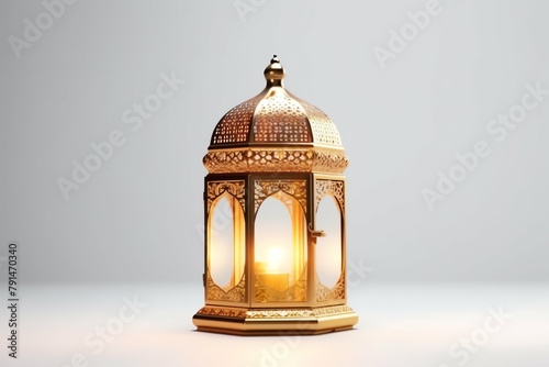 Eid mubarak and ramadan kareem greetings with islamic lantern and mosque. Eid al fitr background