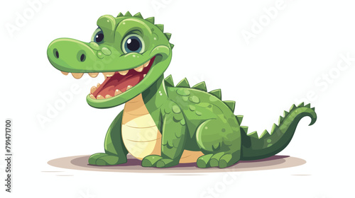 Crocodile Little baby. Alligator little kid. croc s