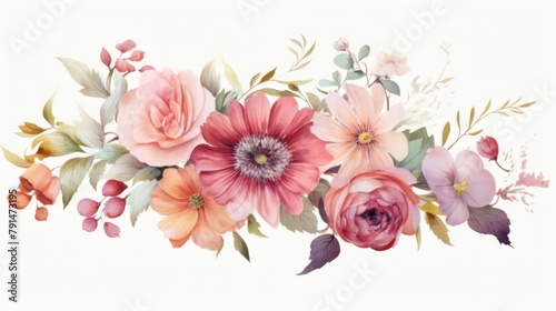 watercolor clipart of a carnation flower © HideAwayDigitalTH