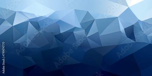 Indigo abstract background with low poly design, vector illustration in the style of indigo color palette with copy space for photo text or product, blank empty copyspace