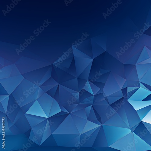 Indigo abstract background with low poly design, vector illustration in the style of indigo color palette with copy space for photo text or product, blank empty copyspace