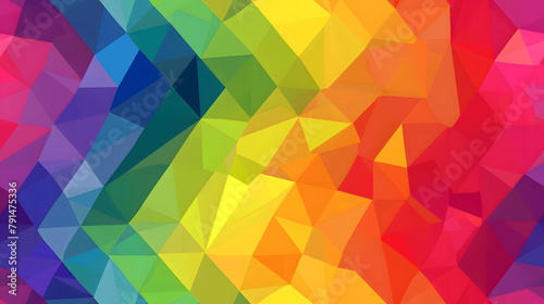 polygonal geometric pride rainbow seamless pattern background. design for pride month celebrate.