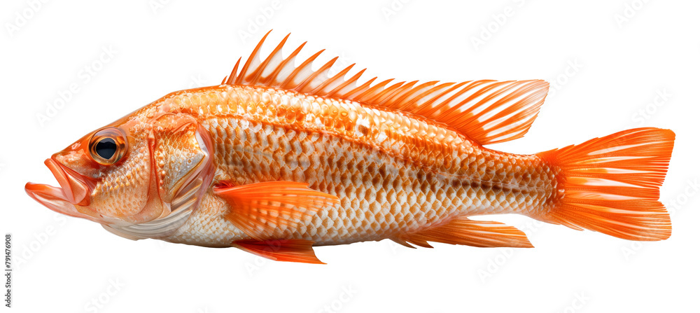 Red sea bass fish isolated on white background Red sea bass fish isolated on white background