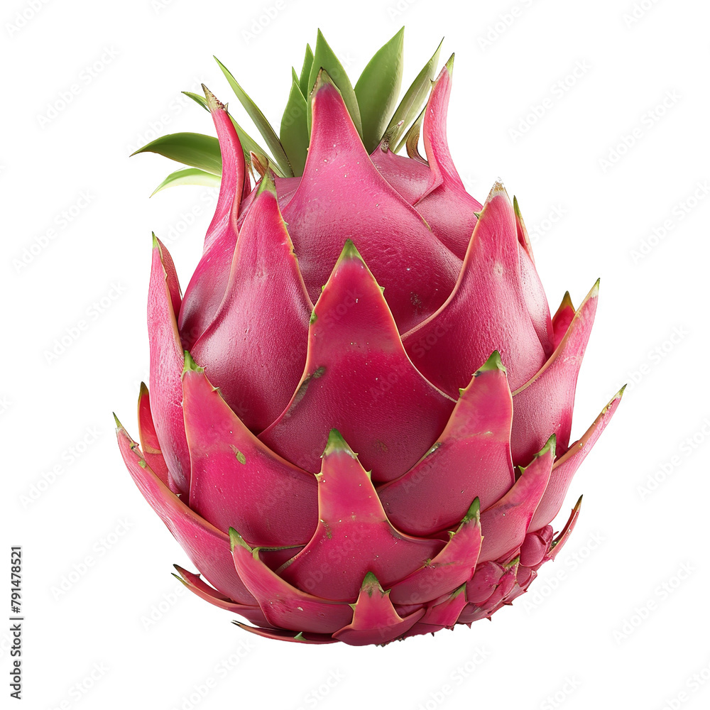 Tasty Red Dragon Fruit Isolated On White Backgorund Tasty Red Dragon Fruit Isolated On White Backgorund