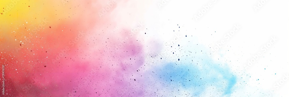 Vivid colored powders burst in the air against a dark backdrop, symbolizing energy and celebration Vivid colored powders burst in the air against a dark backdrop, symbolizing energy and celebration