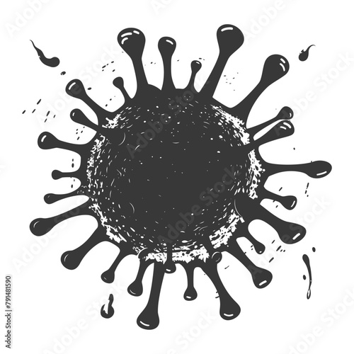 Silhouette virus black color only full body
