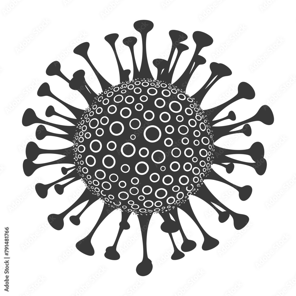 Silhouette virus black color only full body