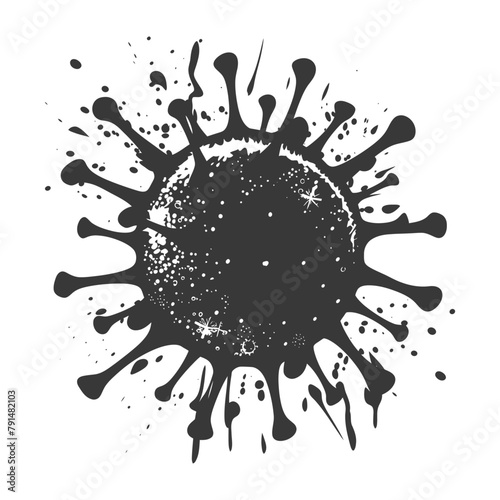 Silhouette virus black color only full body