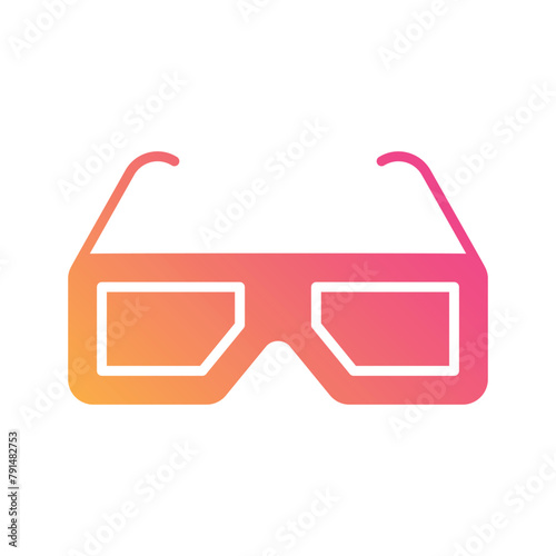 3d Glasses vector icon